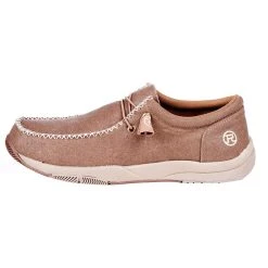 Roper Men`s Clearcut Low Tan Canvas Slip On Casual Shoe -jeans shop 09 020 1663 2833 31