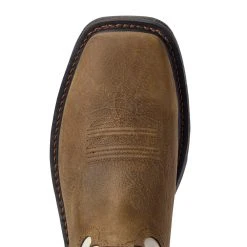 Ariat Men's WorkHog Rye Brown 11in. Cream Top Soft Toe Work Boot -jeans shop 10031672 3