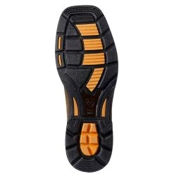 Ariat Men's WorkHog Rye Brown 11in. Cream Top Soft Toe Work Boot -jeans shop 10031672 4