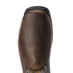 Ariat Men's Rebar Flex Western H20 Dark Brown 10in. Black Top Soft Toe Work Boot -jeans shop 10034158 3