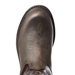 Ariat MEN`S GROUNDWORK PULL-ON H2O DARK BROWN 11` BITTER BROWN TOP SOFT TOE -jeans shop 10035965 3