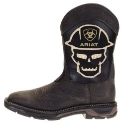 Ariat Men's Workhog XT Venttex Bold Iron Coffee 13in. Roughneck Top Soft Toe Work Boot -jeans shop 10038427 2