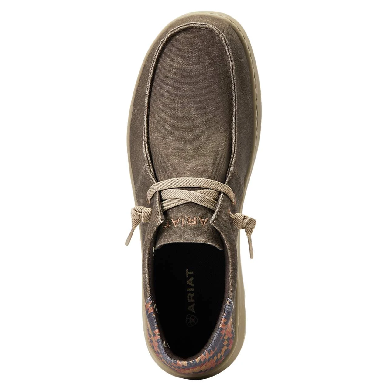 Ariat Men`s Hilo Stretch Lace Dark Tan/ Rust Aztec Print Casual Shoe 5 Ariat Men`s Hilo Stretch Lace Dark Tan/ Rust Aztec Print Casual Shoe - Image 5