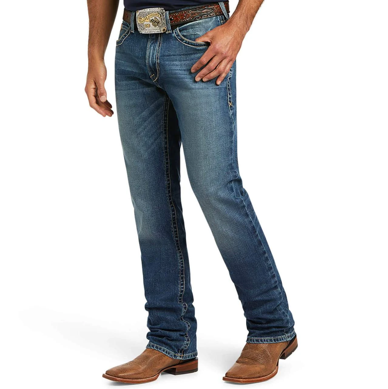 Ariat Men's M2 Traditional Relaxed Stretch Wilson Stackable Boot Cut Jean 2 Ariat Men's M2 Traditional Relaxed Stretch Wilson Stackable Boot Cut Jean - Image 2