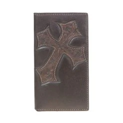 Mf Western Products Brown Cross Bi-Fold Money Clip