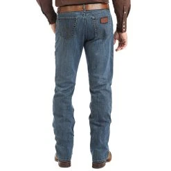 Wrangler Mens 20X Competition Slim Fit Stone Blue Jeans