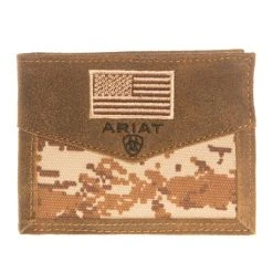 Mf Western Products Bi-fold Digital Camo With Flag Wallet