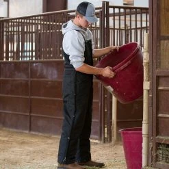 Wyoming Traders Mens Black Oxford Water Resistant Bib