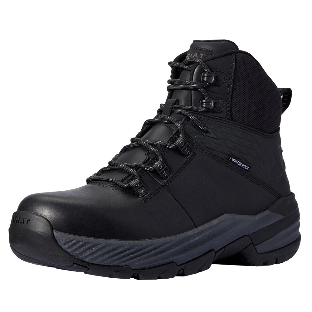 Ariat Men's Striker 360 H2O Black 6in. Lace Up Soft Toe Work Boot 1 Ariat Men's Striker 360 H2O Black 6in. Lace Up Soft Toe Work Boot