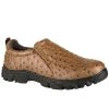 Roper Footwear Men's Tan Faux Leather Ostrich Driving Mocs