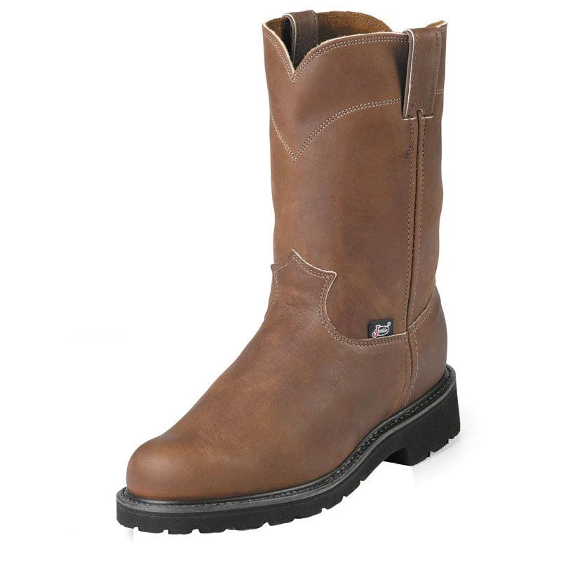 Justin Boot Company Men's Aged Bark Work Boots 2 Justin Boot Company Men's Aged Bark Work Boots - Image 2