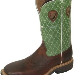 Twisted X Men's Cognac Glazed Pebble Steel Toe Lite Weight Cowboy Work Boots