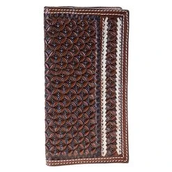 Western Fashion Leather Rodeo Wallet With Lace Detail