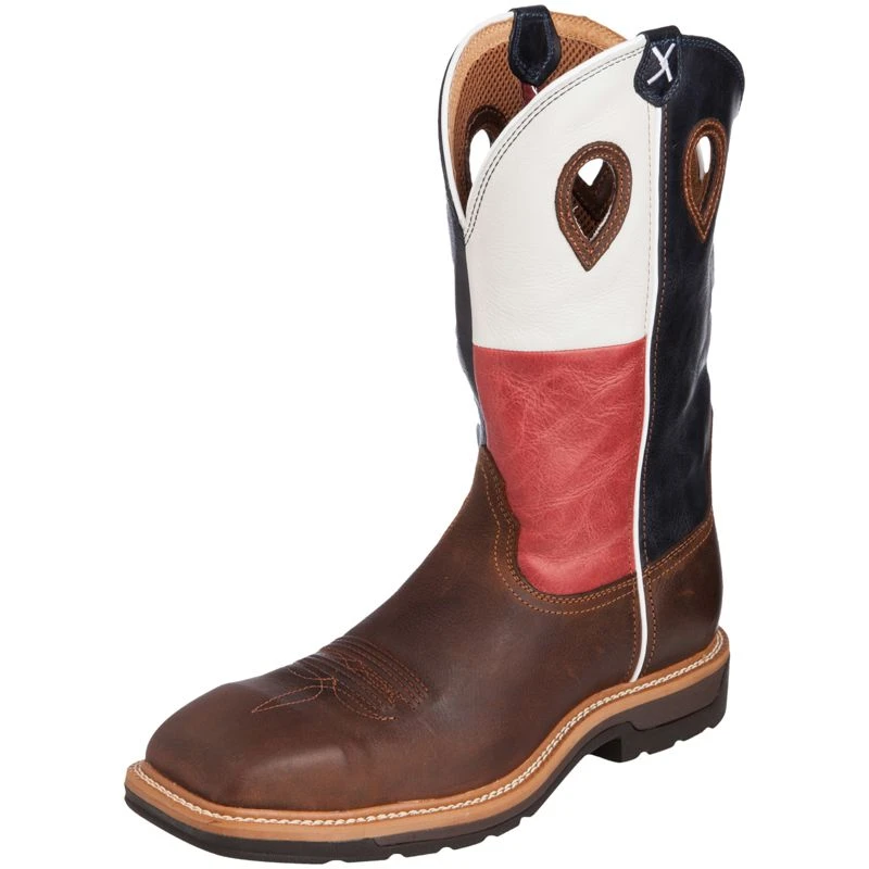 Twisted X Men's Texas Flag Steel Toe Lite Weight Cowboy Work Boots 1 Twisted X Men's Texas Flag Steel Toe Lite Weight Cowboy Work Boots