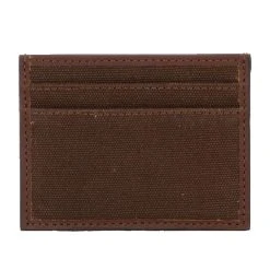 STS Ranch Wear Men's Chocolate Canvas Card Wallet