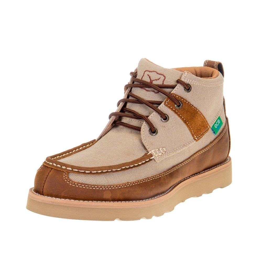 Twisted X Men's Twisted X Khaki Oiled Saddle 4in. Wedge Sole Casual Shoe 1 Twisted X Men's Twisted X Khaki Oiled Saddle 4in. Wedge Sole Casual Shoe