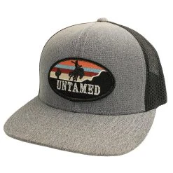 RED DIRT HAT COMPANY Red Dirt Hat Co Untamed Heather Gray And Black Cap