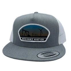 RED DIRT HAT COMPANY Red Dirt Hat Co Plains Gray And White Cap