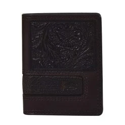 Justin Men`s Tooled Bifold Wallet