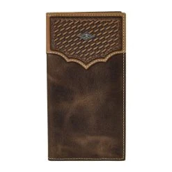 Justin Men`s Basketweave Yoke Rodeo Wallet