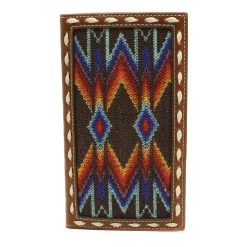 Mf Western Products Nocona Southwest Pattern Inlay Rodeo Wallet