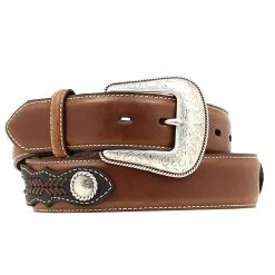 Mf Western Products Mens 1 1/2 Distressed Leather Belt