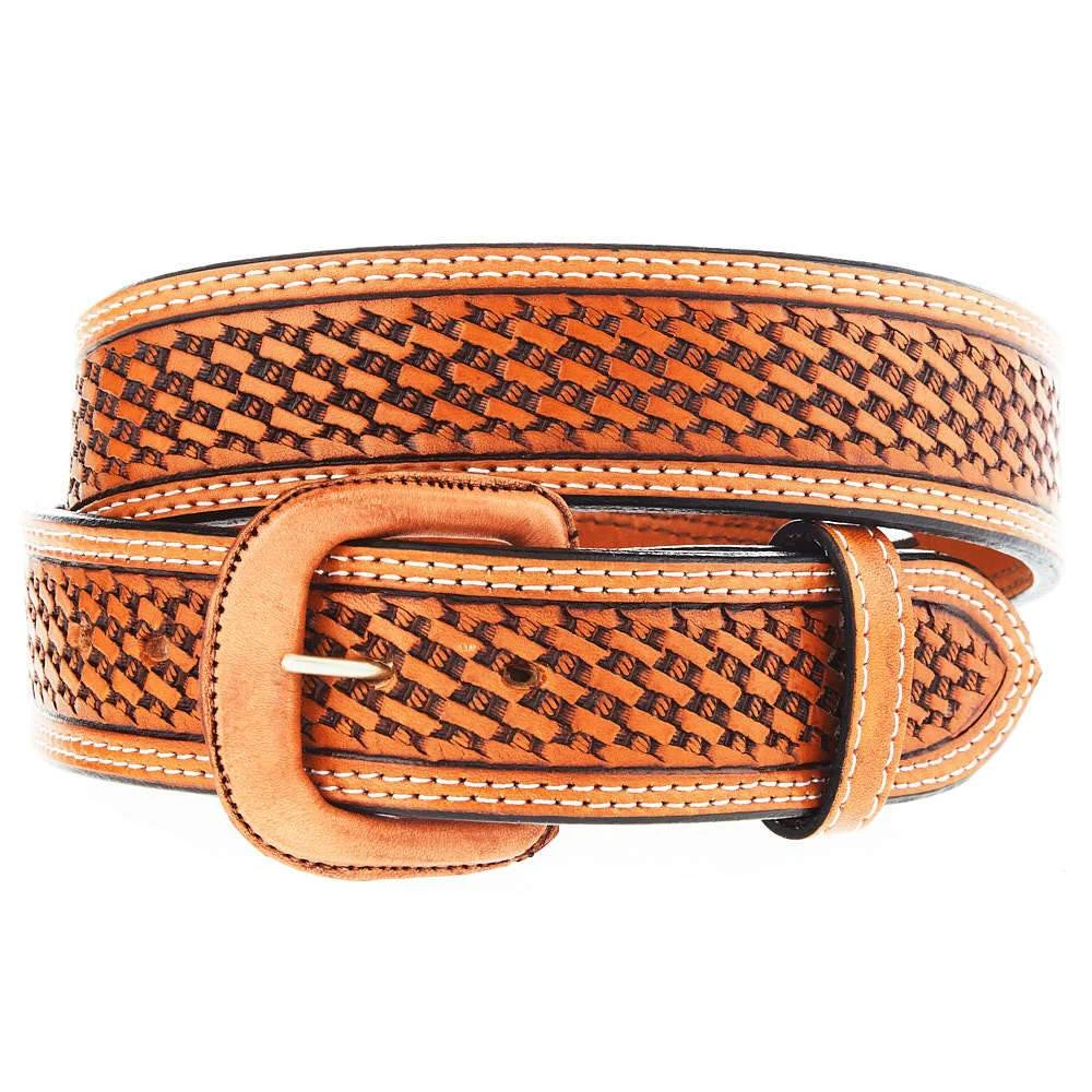 Vogt Silversmiths Men's Russet Basket Belt 1 Vogt Silversmiths Men's Russet Basket Belt