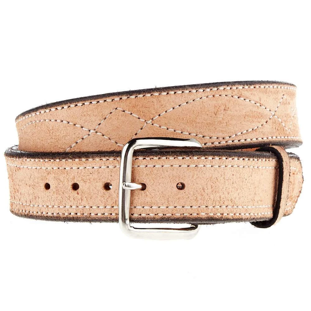Texas Saddlery Men's Rough Out Figure Eight Stitch Belt 1 Texas Saddlery Men's Rough Out Figure Eight Stitch Belt