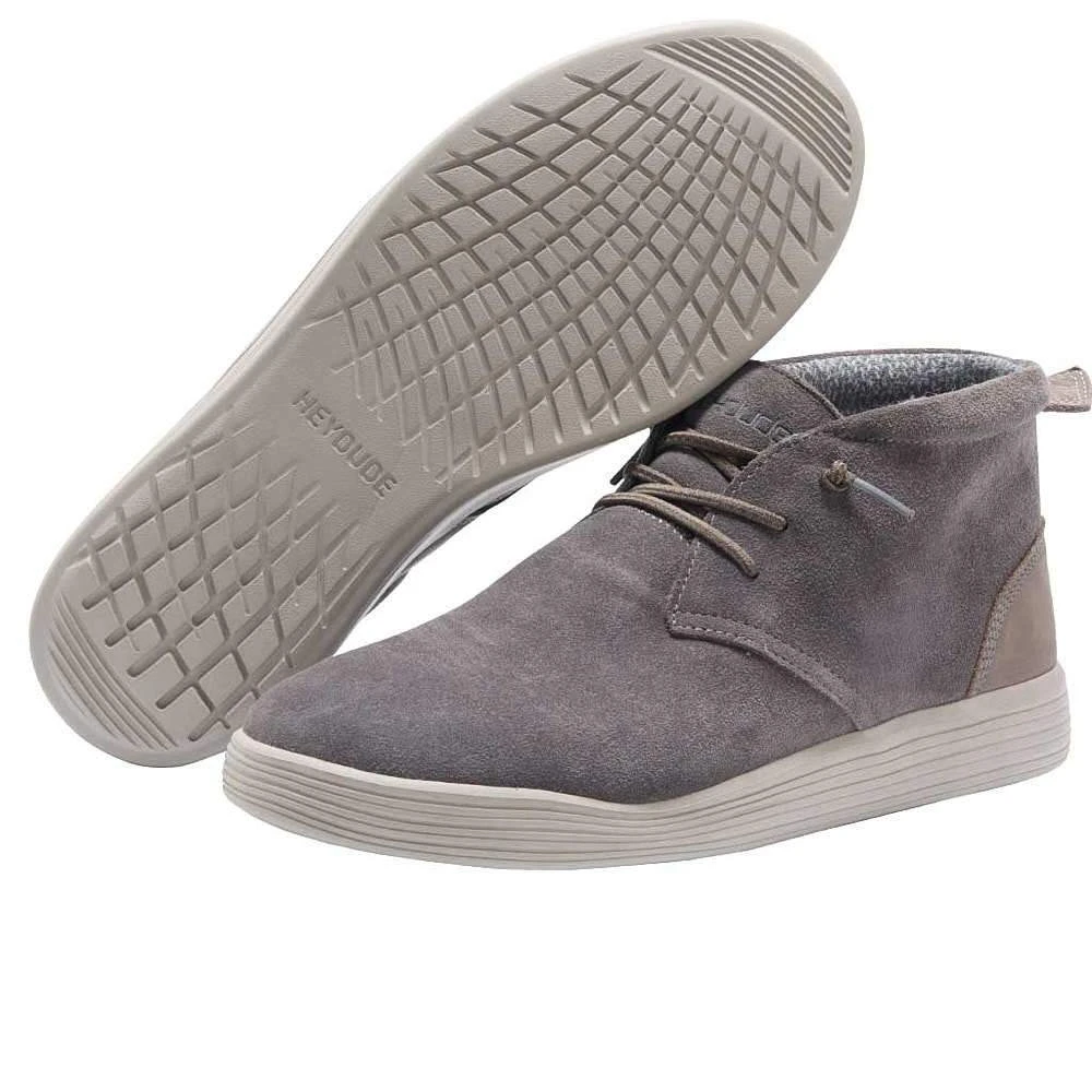 Heydude Men`s Hey Dude Jo Suede Shadow Grey 1 Heydude Men`s Hey Dude Jo Suede Shadow Grey