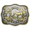 And West Scalloped Praying Cowboy Buckle