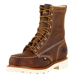 Weinbrennerusa Men`s Thorogood Crazyhorse 8` Lace Up Steel Toe Work Boot