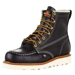 Weinbrennerusa Men`s Thorogood Black 6` Soft Toe Lace Up Work Boot