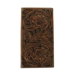 Mf Western Products Ariat Floral Embossed Leather Rodeo Wallet