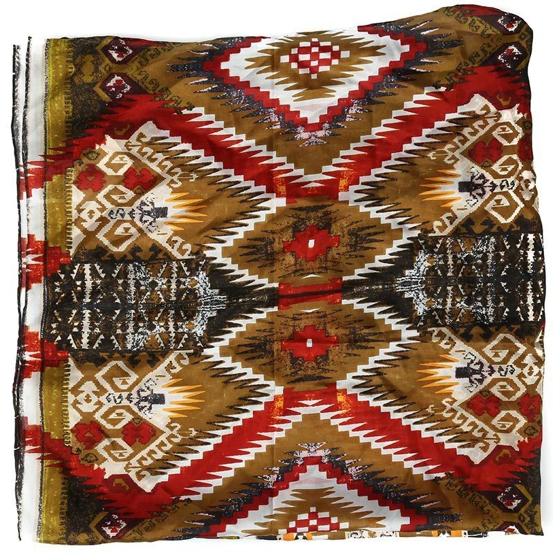 Wyoming Traders Men's Aztec Olive Green Wild Rag Scarf 1 Wyoming Traders Men's Aztec Olive Green Wild Rag Scarf