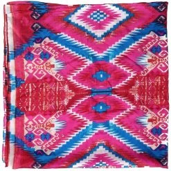 Wyoming Traders Men's Aztec Pink And Blue Wild Rag Scarf