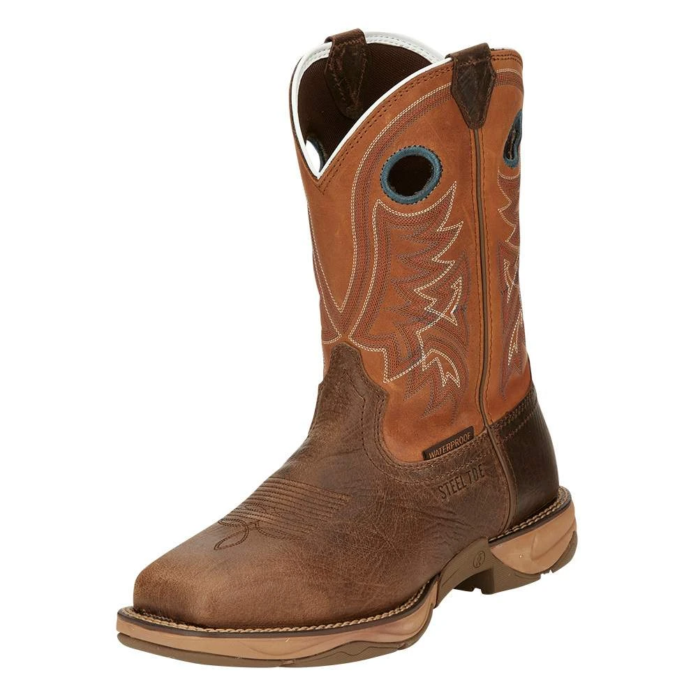 Tony Lama Men's 3R Lopez Brown 11in. Waterproof Square Steel Toe Work Boot 1 Tony Lama Men's 3R Lopez Brown 11in. Waterproof Square Steel Toe Work Boot