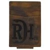 Red Dirt Hat Distressed Leather Card Case With Magnetic Clip
