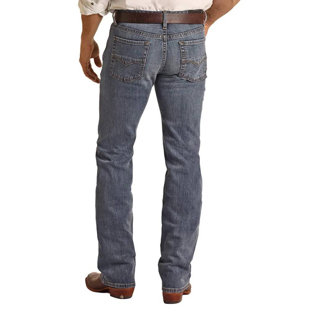 Rock N Roll Cowboy Men's Medium Wash Pistol Straight Jean 1 Rock N Roll Cowboy Men's Medium Wash Pistol Straight Jean