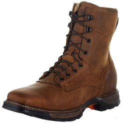 Durango Boots Men's Maverick XP Brown Square Toe Waterproof Lacer Work Boot