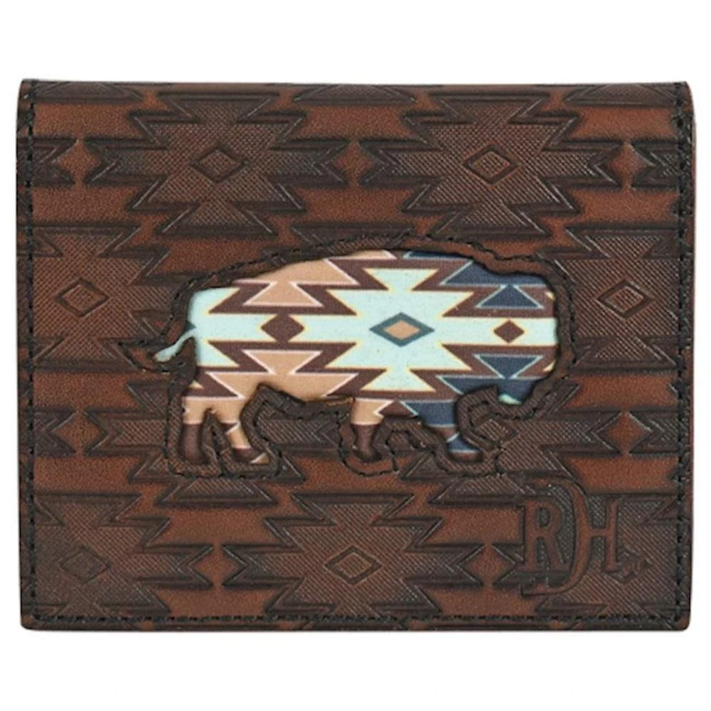 Red Dirt Hat Southwest Buffalo Inlay Bifold Card Case 1 Red Dirt Hat Southwest Buffalo Inlay Bifold Card Case