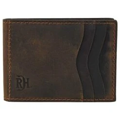 Red Dirt Hat Oiled Finish Bifold Card Wallet With Money Clip