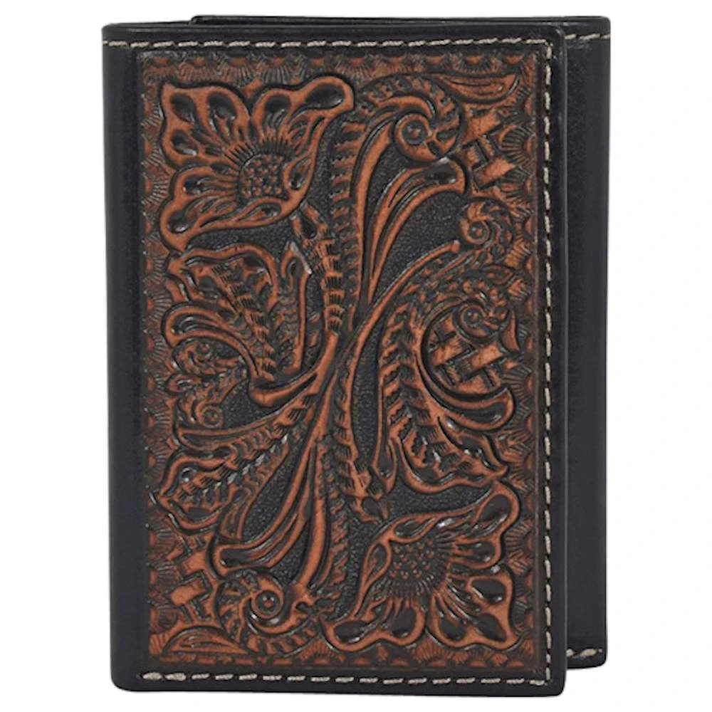 Tony Lama Tooled Trifold Wallet 1 Tony Lama Tooled Trifold Wallet