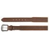 Men's JP West Basketweave Tooled Belt