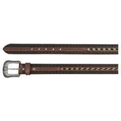Men's JP West Braided Horsehair Tooled Belt