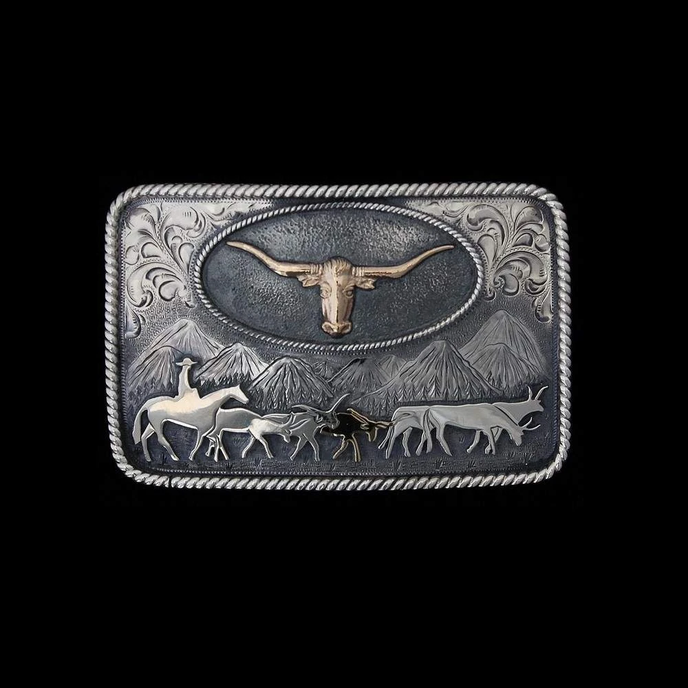 Vogt Silversmiths The Trail Drive Trophy Buckle 1 Vogt Silversmiths The Trail Drive Trophy Buckle