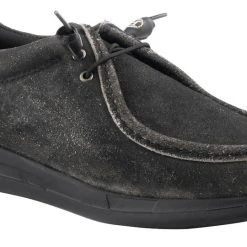 Roper Men`s Black Distressed Suede Lace Up Casual