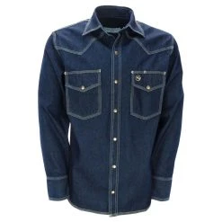 Western Welder Men's Yoke Triple Stitched Cotton Twill Welding Shirt