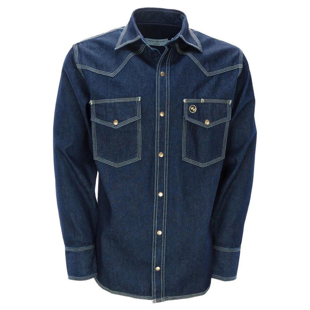 Western Welder Men's Yoke Triple Stitched Cotton Twill Welding Shirt 1 Western Welder Men's Yoke Triple Stitched Cotton Twill Welding Shirt