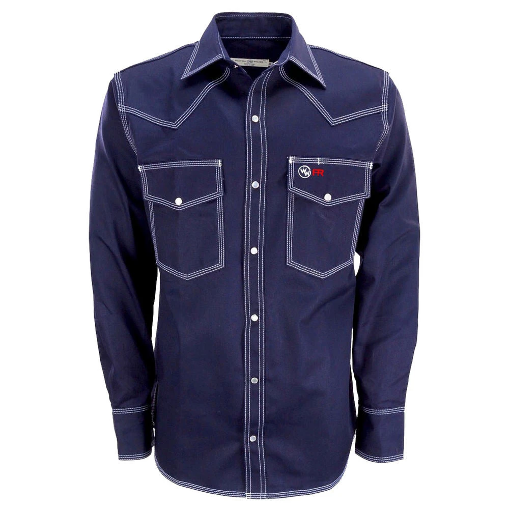 Western Welder Mens FR Yoke Triple Stitched Cotton Twill Welding Shirt 1 Western Welder Mens FR Yoke Triple Stitched Cotton Twill Welding Shirt
