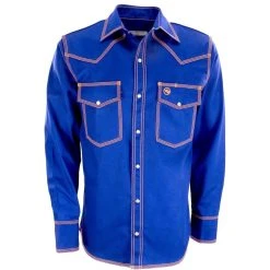 Western Welder Men's Yoke Triple Stitched Cotton Twill Welding Shirt